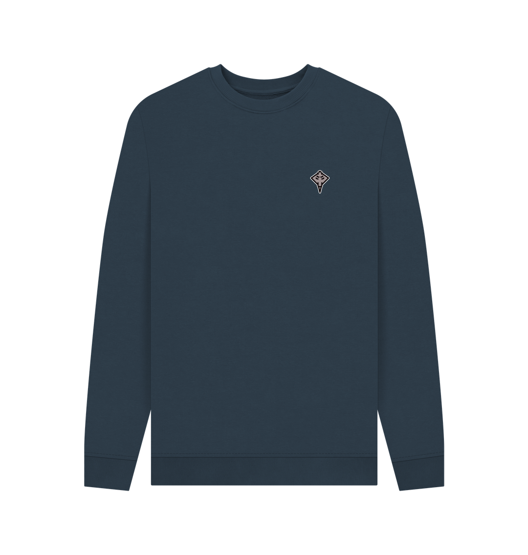 Navy Blue Printed Sweater