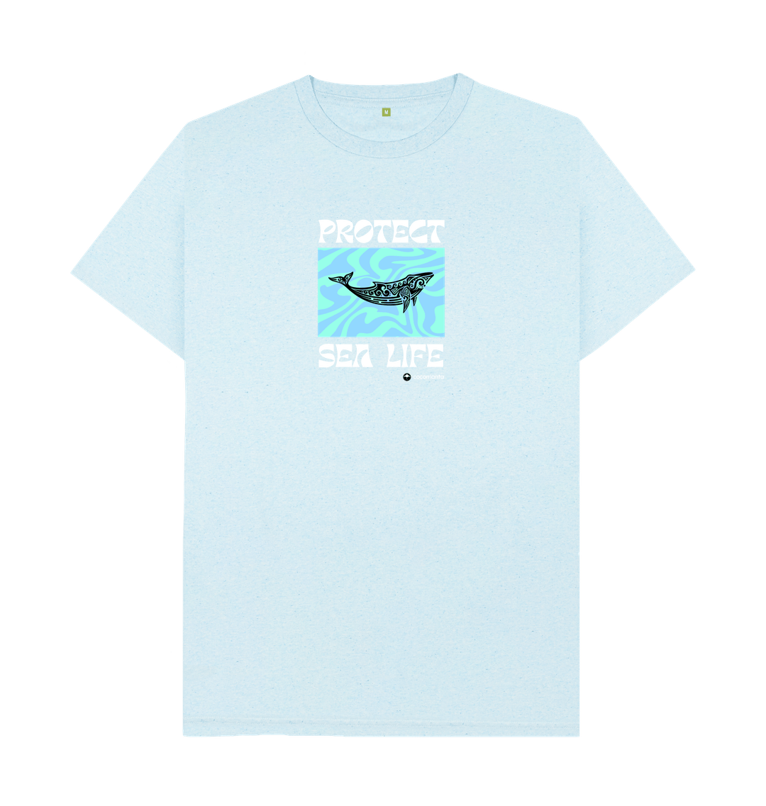Light Blue Recycled Printed T-Shirt