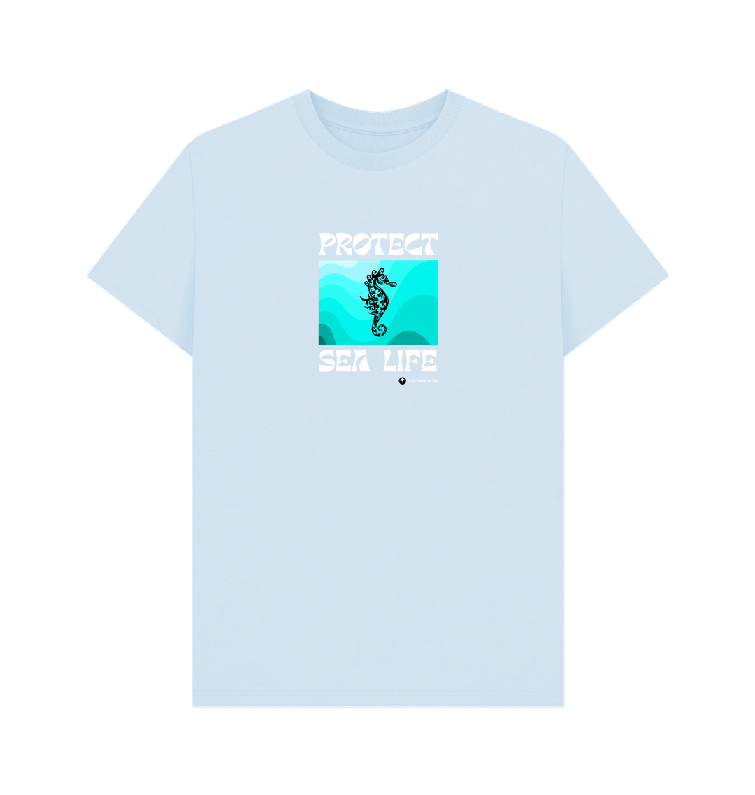Sky Blue Printed T-shirt