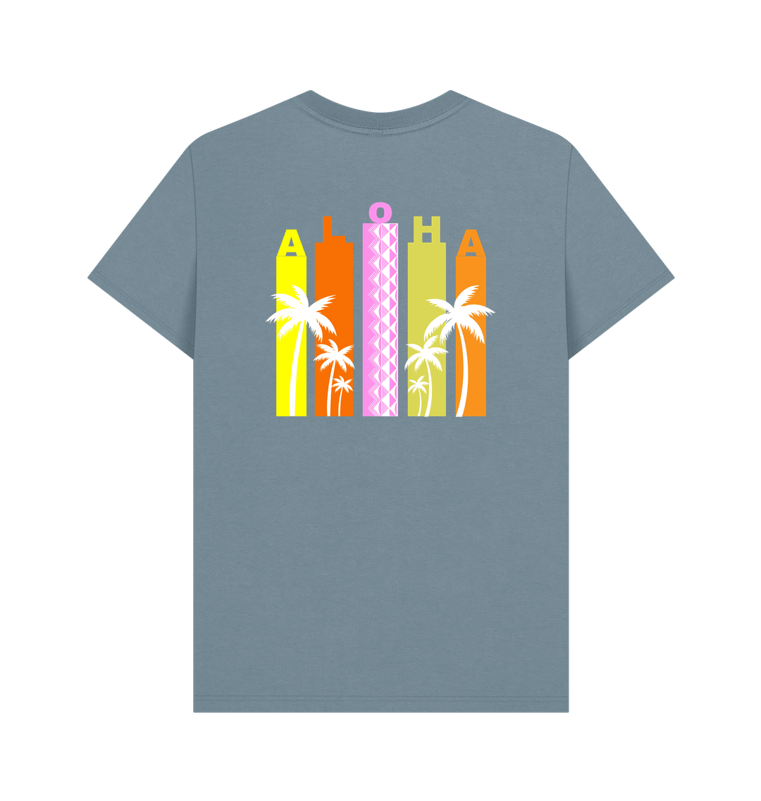 Stone Blue Printed T-shirt