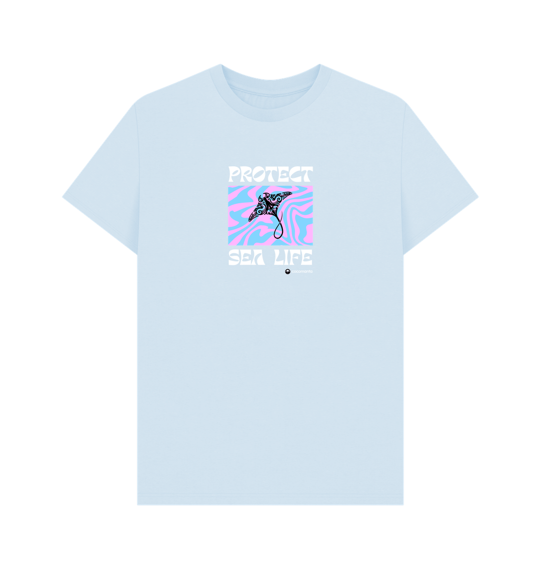 Sky Blue Printed T-shirt