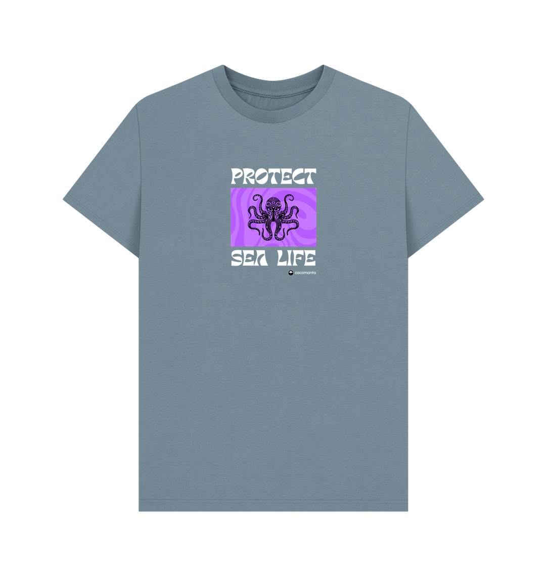Stone Blue Printed T-shirt