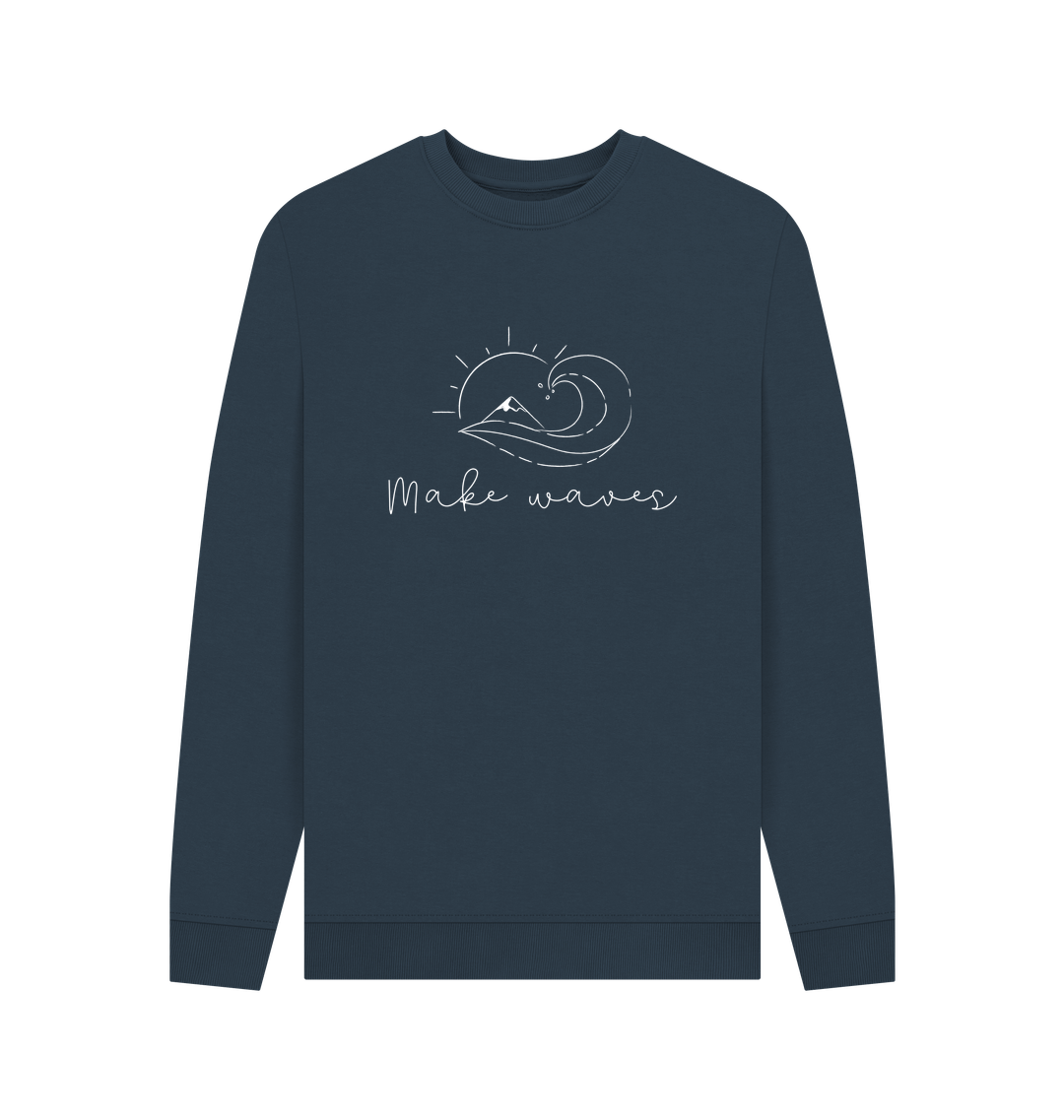 Navy Blue Printed Sweater