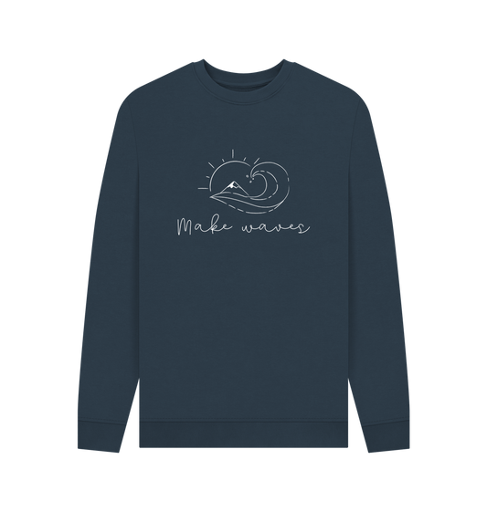 Navy Blue Printed Sweater