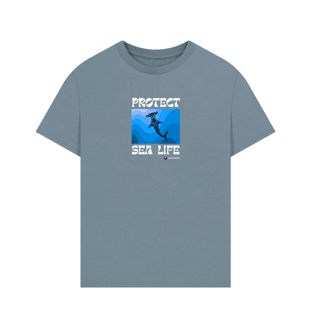 Stone Blue Printed T-shirt
