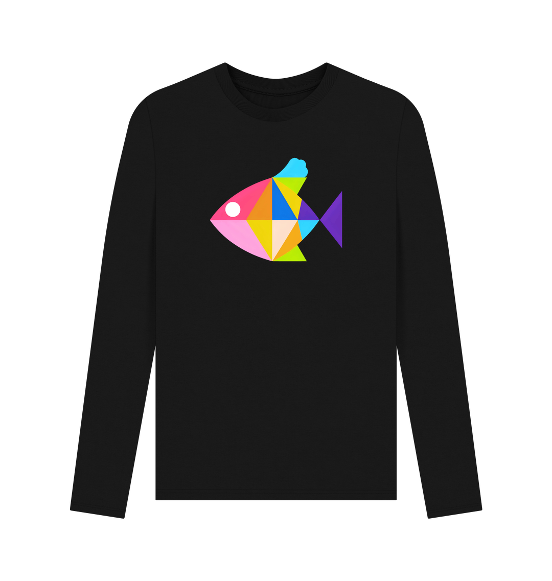 Black Printed Long Sleeve T Shirt