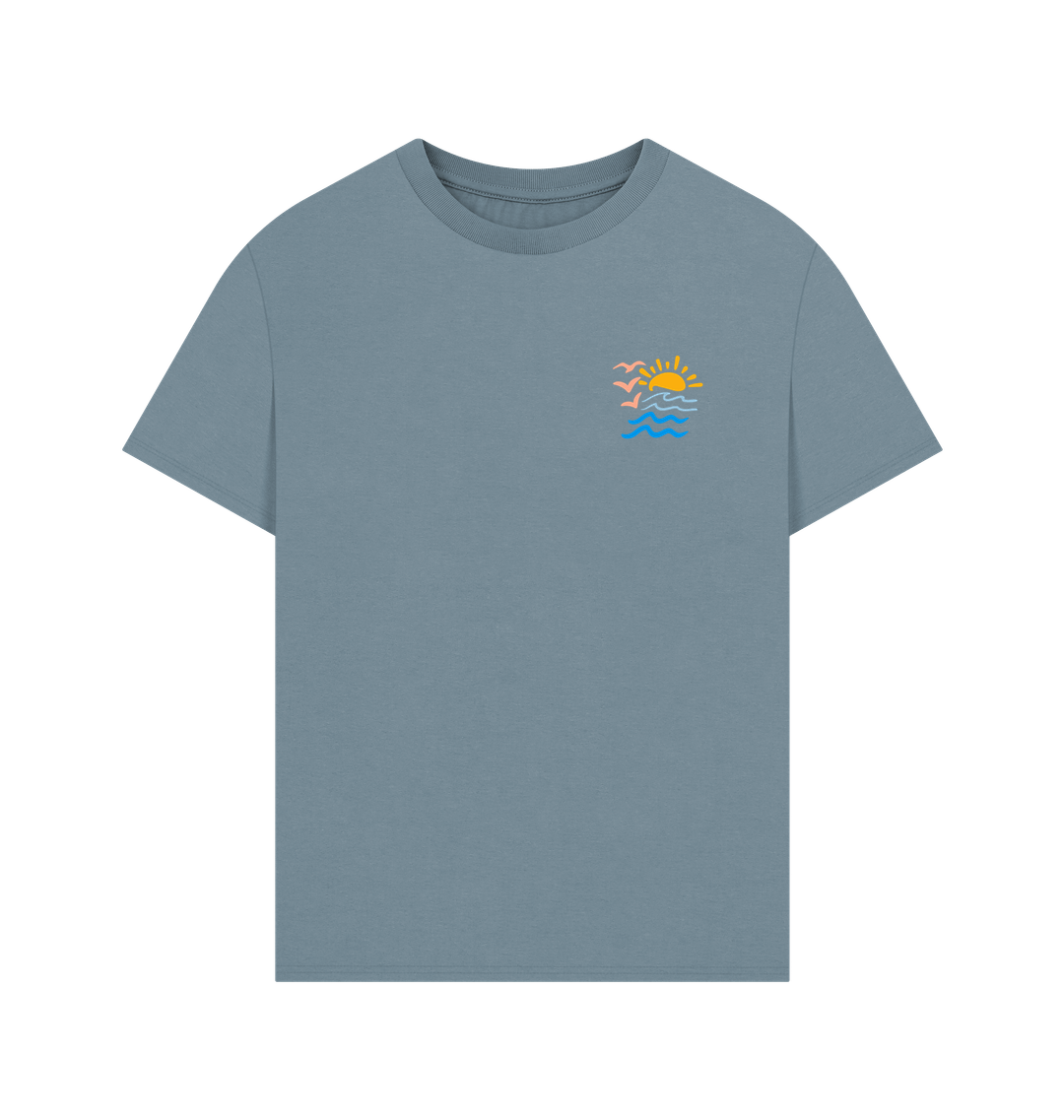 Stone Blue Printed T-shirt