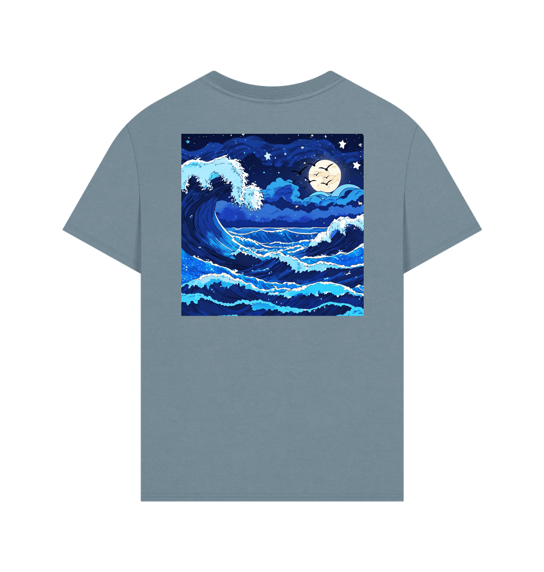 Stone Blue Printed T-shirt