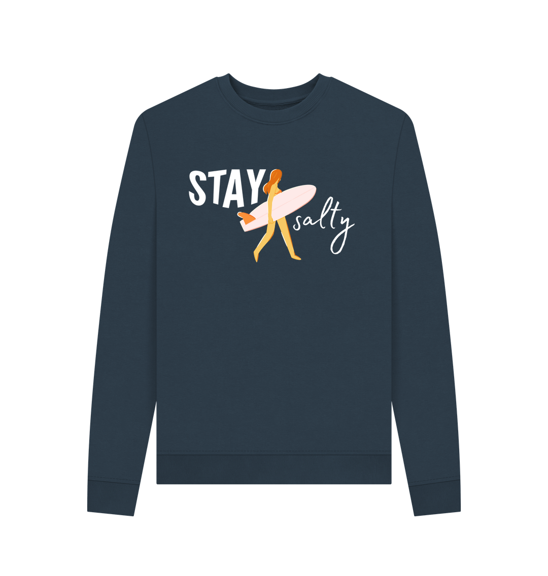 Navy Blue Printed Sweater