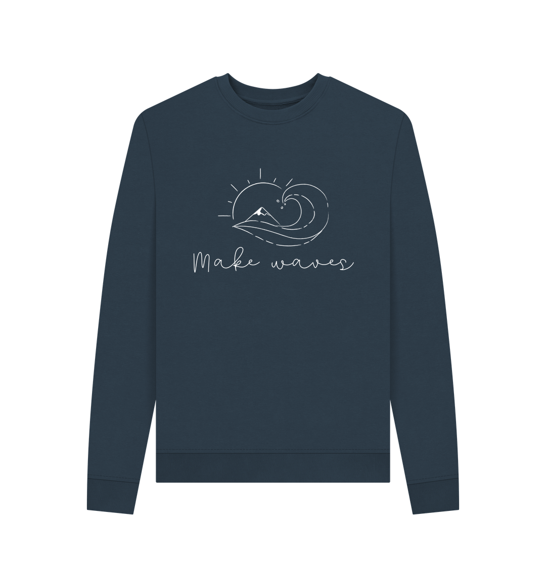 Navy Blue Printed Sweater