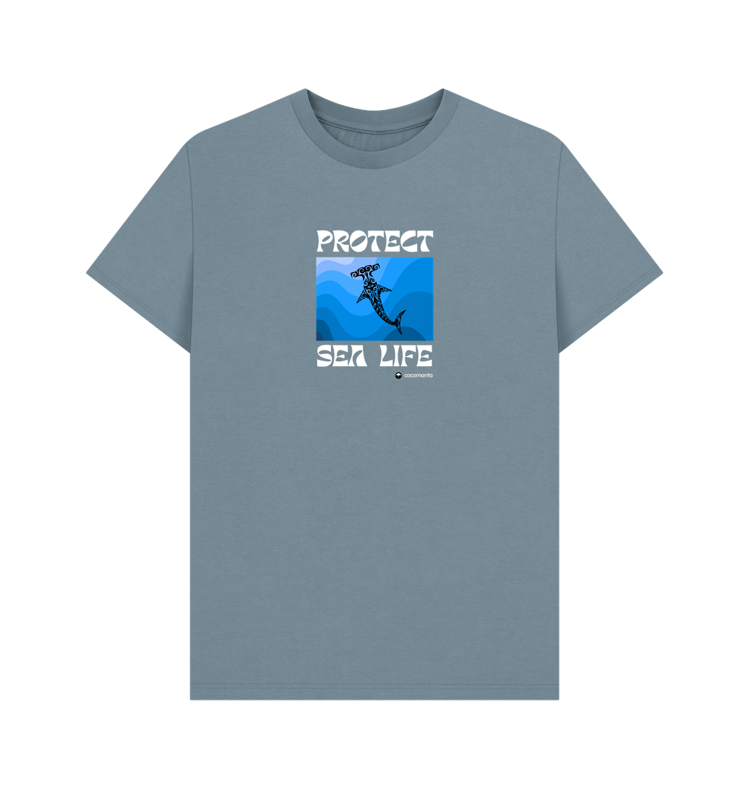 Stone Blue Printed T-shirt