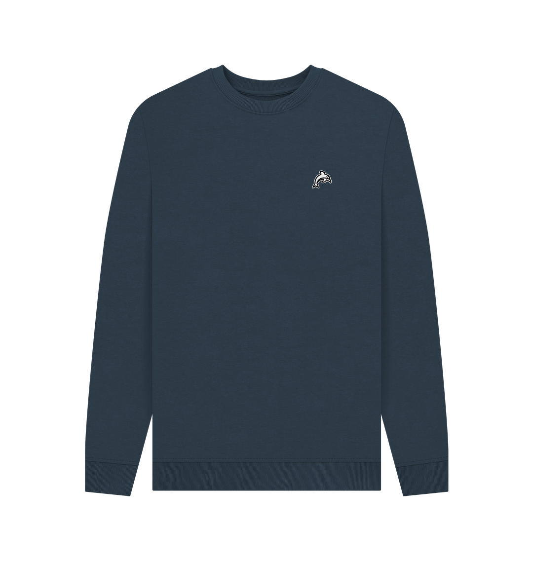 Navy Blue Printed Sweater