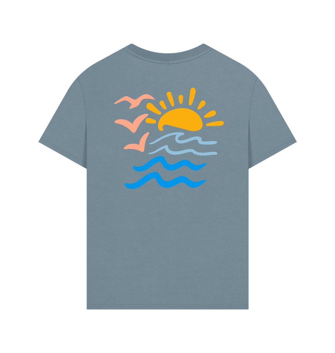 Stone Blue Printed T-shirt