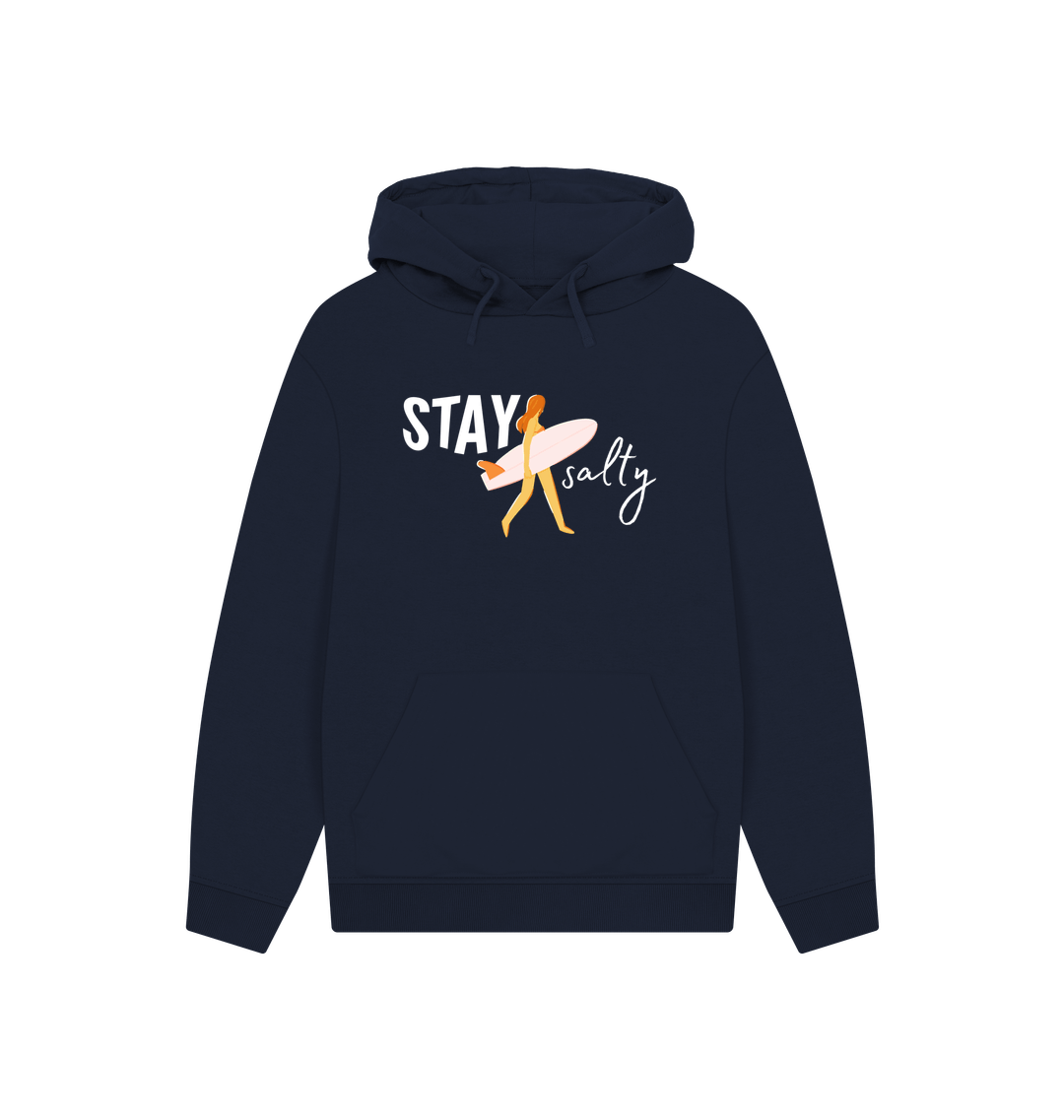 Navy Printed Hoody