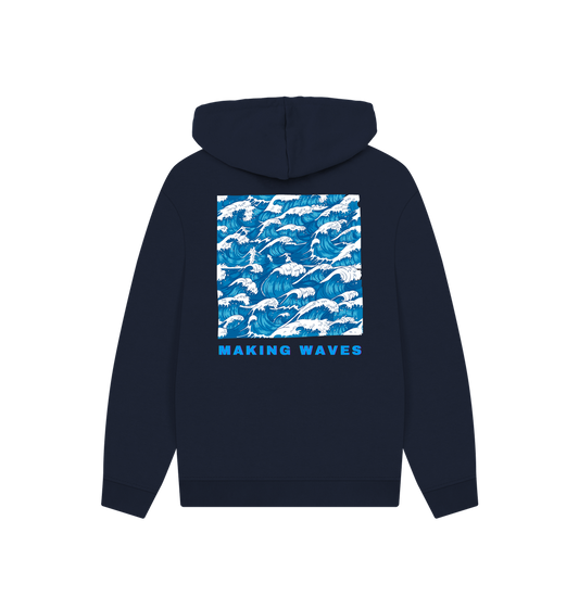 Navy Printed Hoody