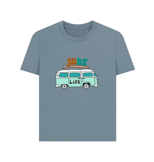 Stone Blue Printed T-shirt