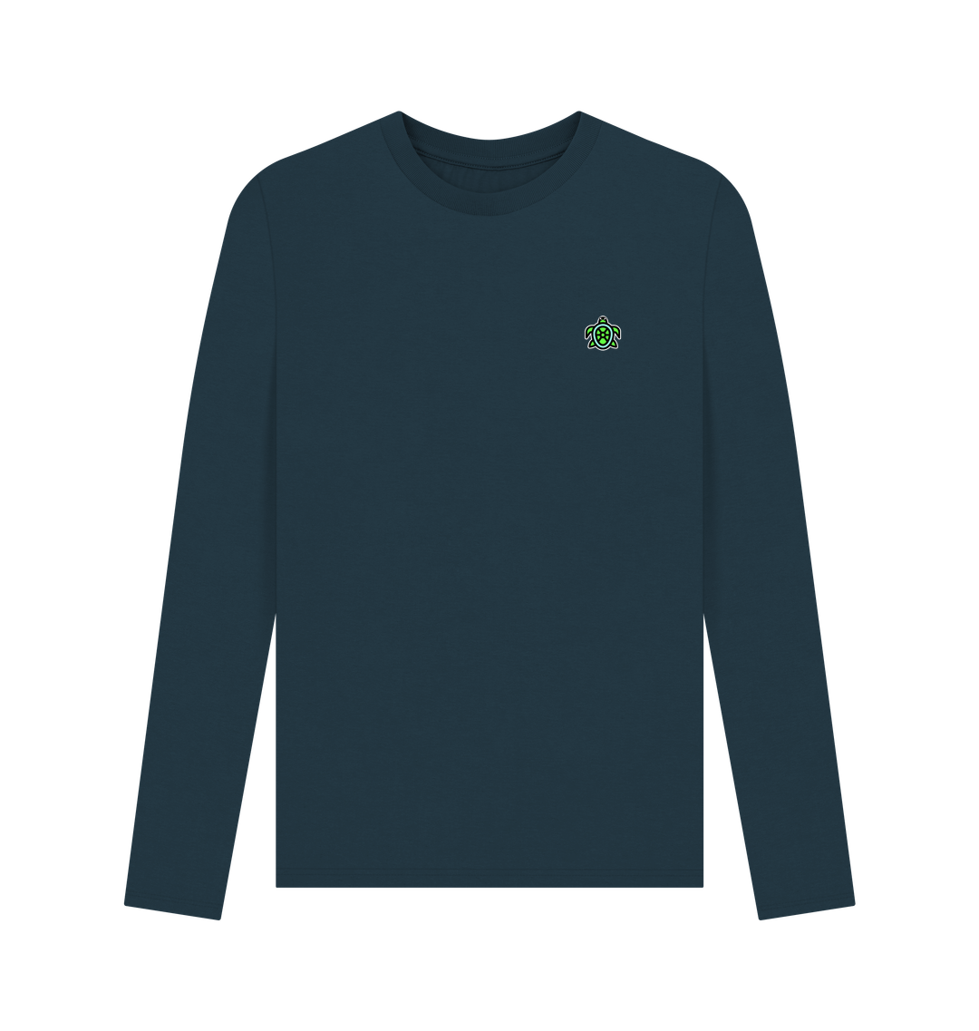 Denim Blue Printed Long Sleeve T Shirt
