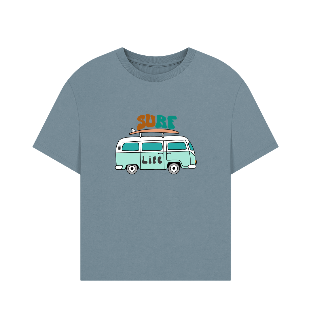 Stone Blue Printed T-shirt
