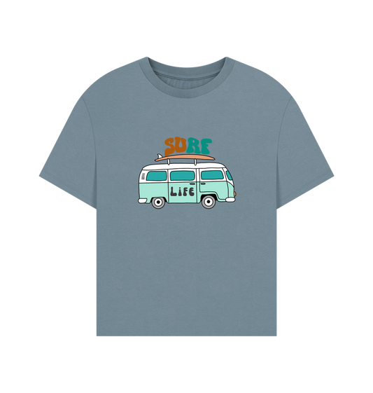 Stone Blue Printed T-shirt