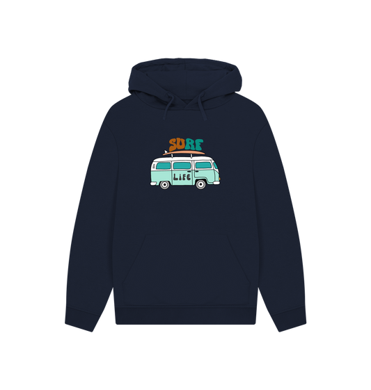 Navy Printed Hoody
