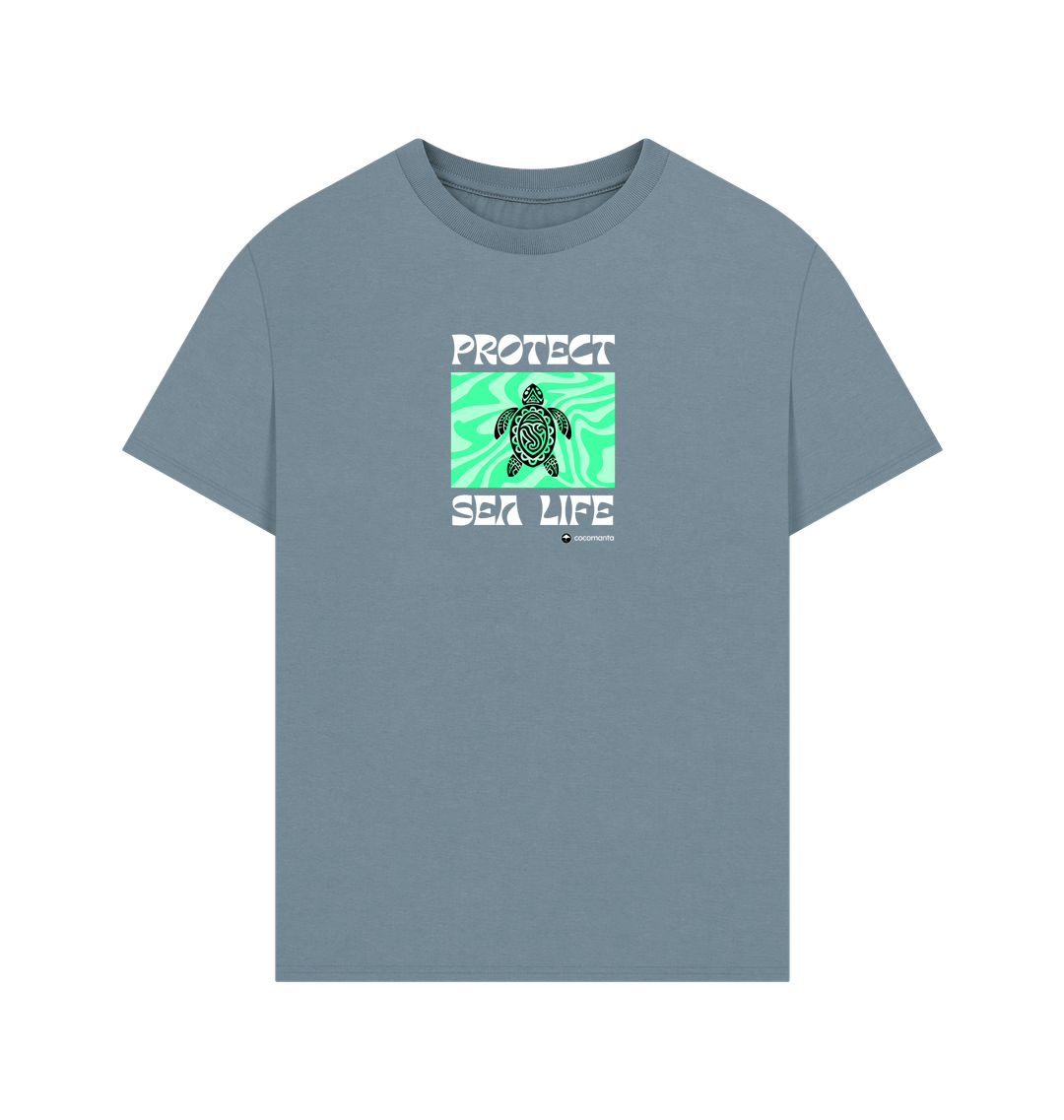 Stone Blue Printed T-shirt