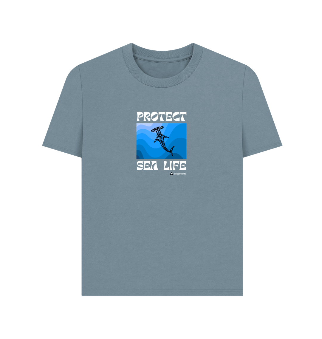 Stone Blue Printed T-shirt