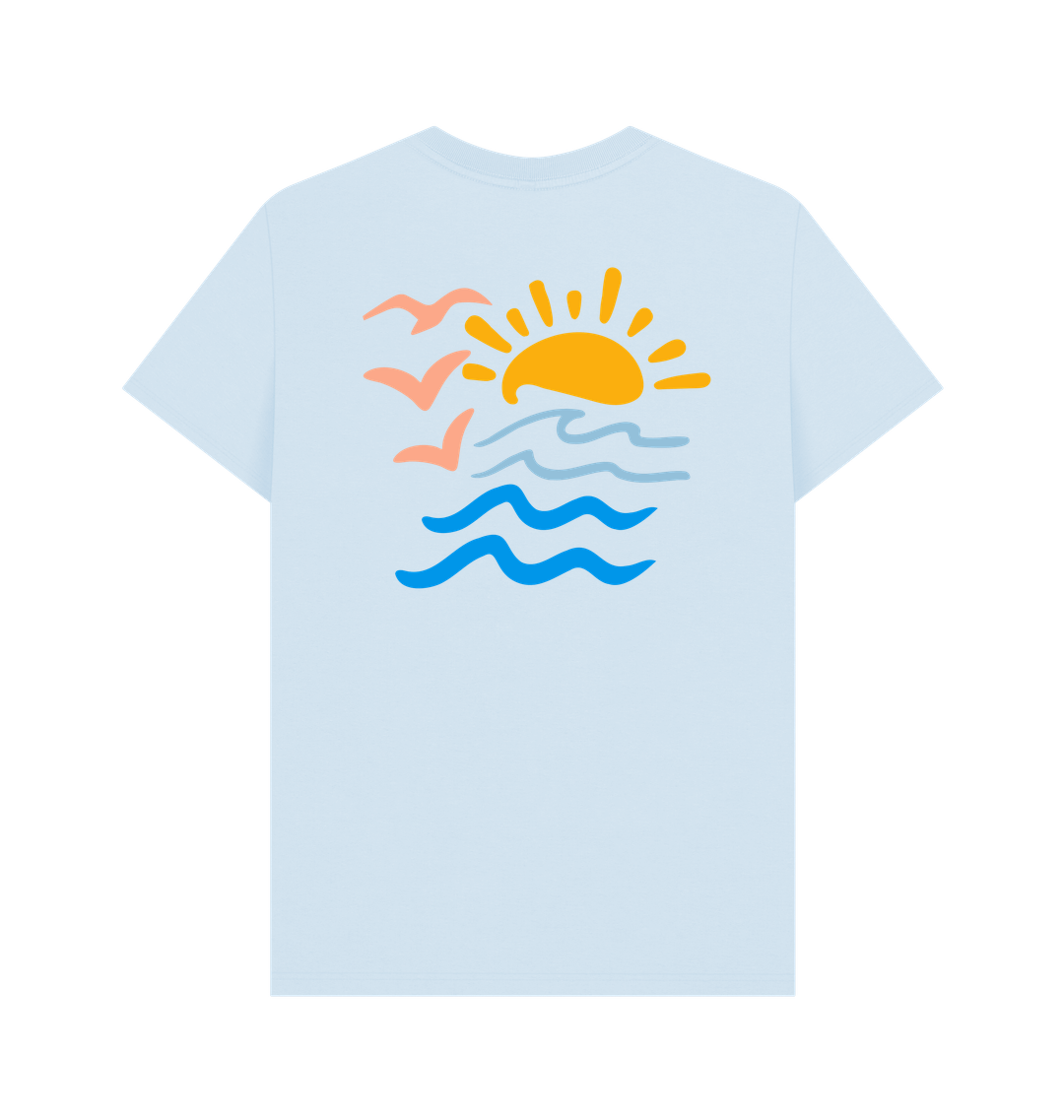 Sky Blue Printed T-shirt
