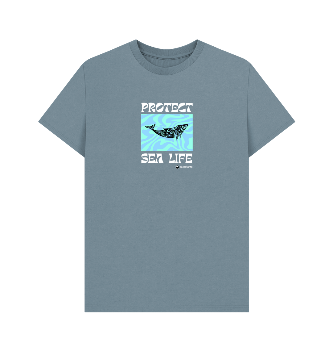 Stone Blue Printed T-shirt