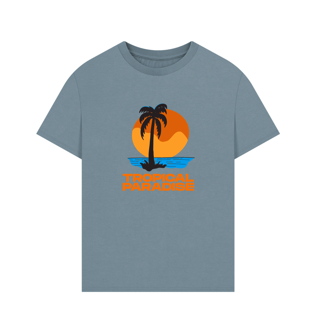 Stone Blue Printed T-shirt