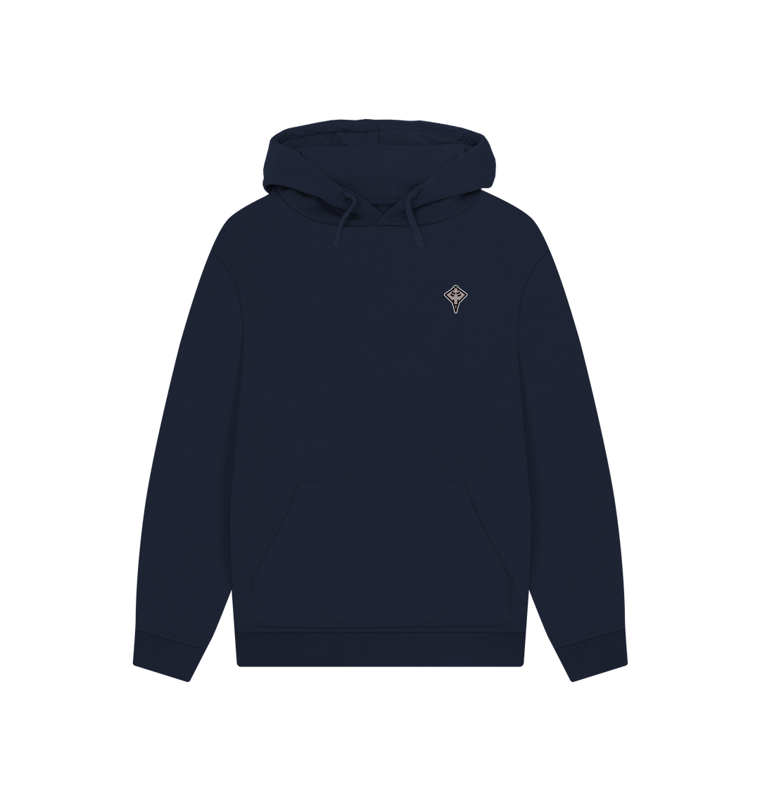 Navy Printed Hoody