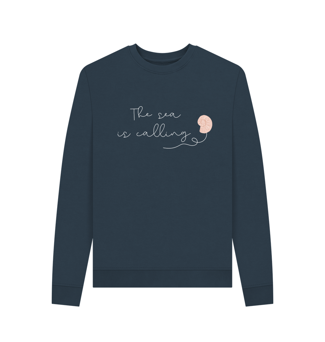 Navy Blue Printed Sweater
