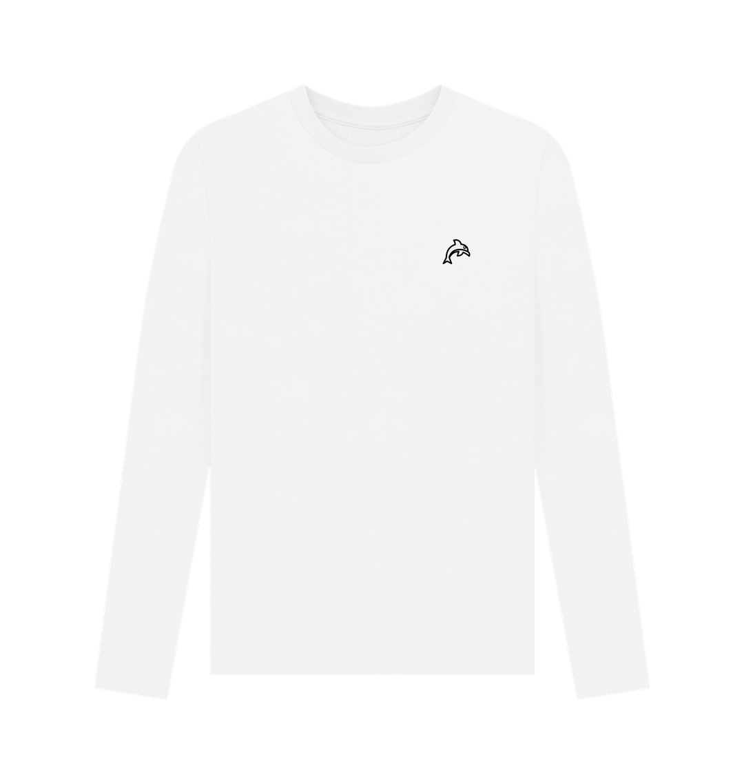 White Printed Long Sleeve T Shirt