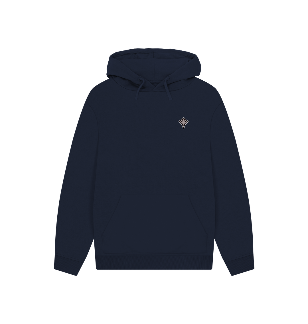 Navy Printed Hoody