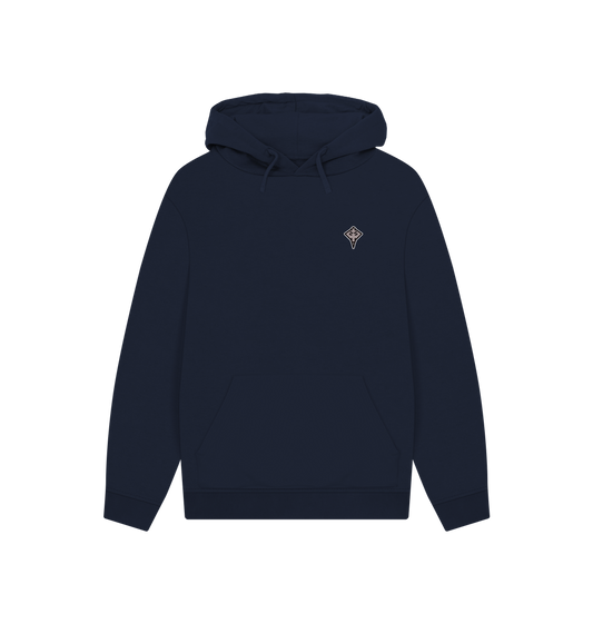 Navy Printed Hoody