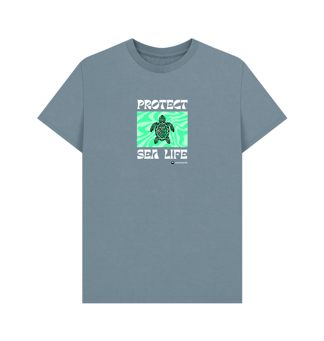 Stone Blue Printed T-shirt
