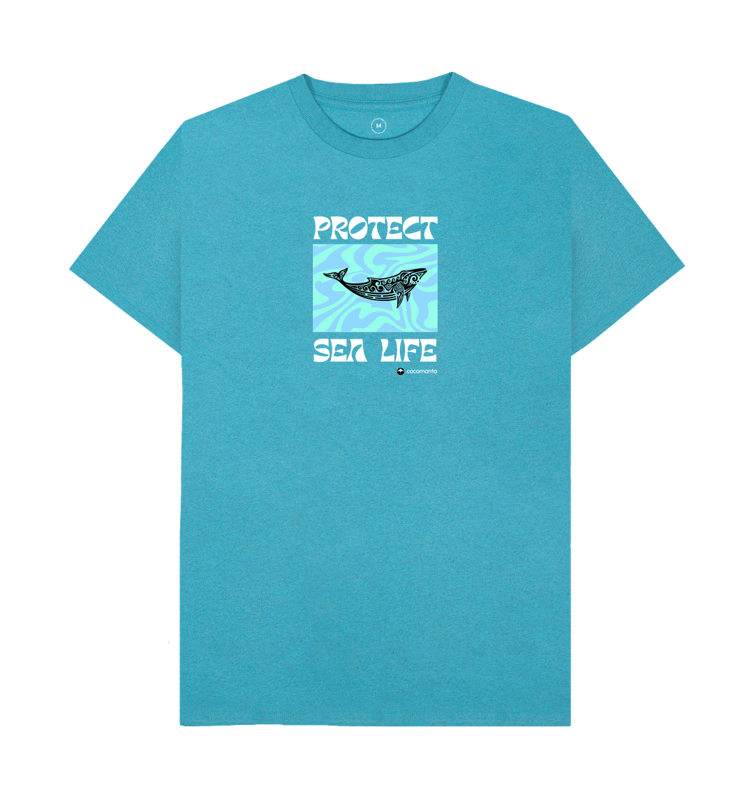Ocean Blue Recycled Printed T-Shirt