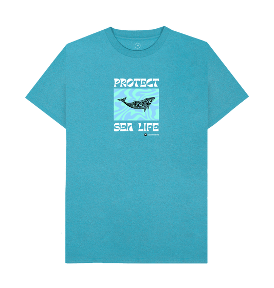 Ocean Blue Recycled Printed T-Shirt