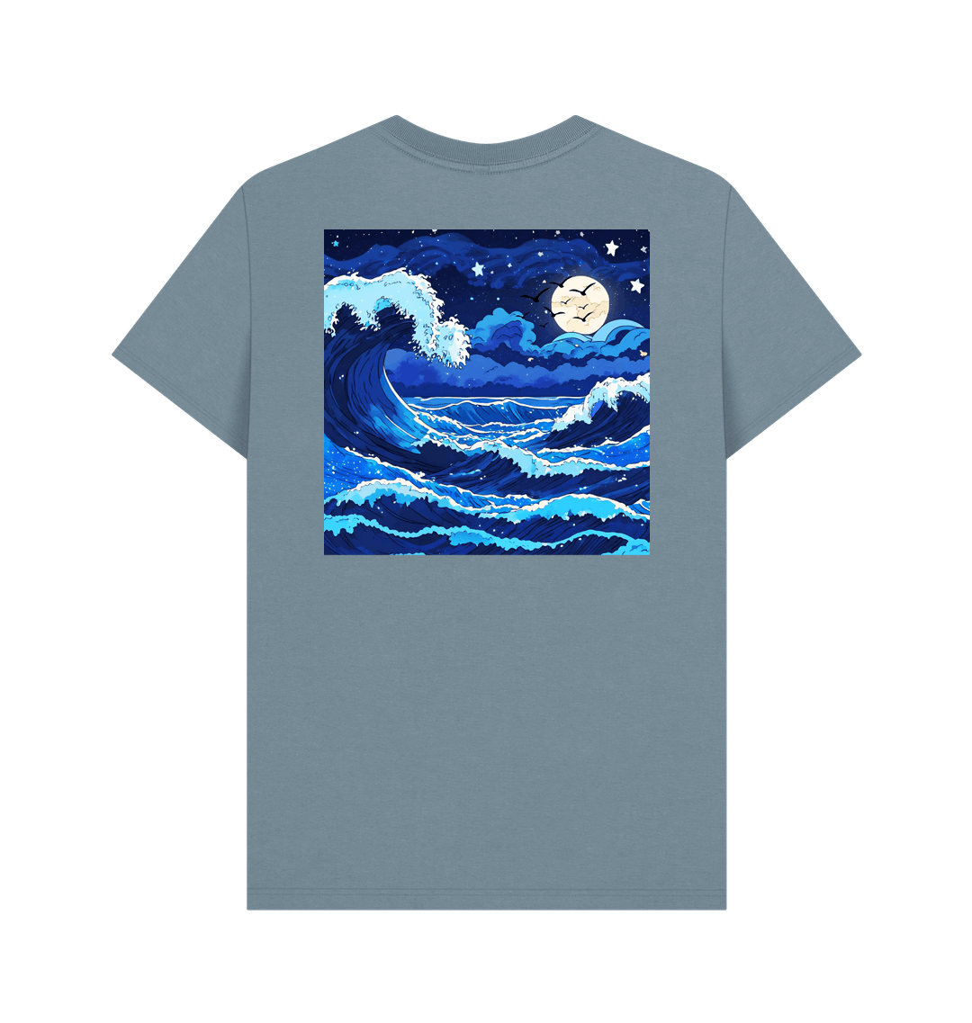 Stone Blue Printed T-shirt
