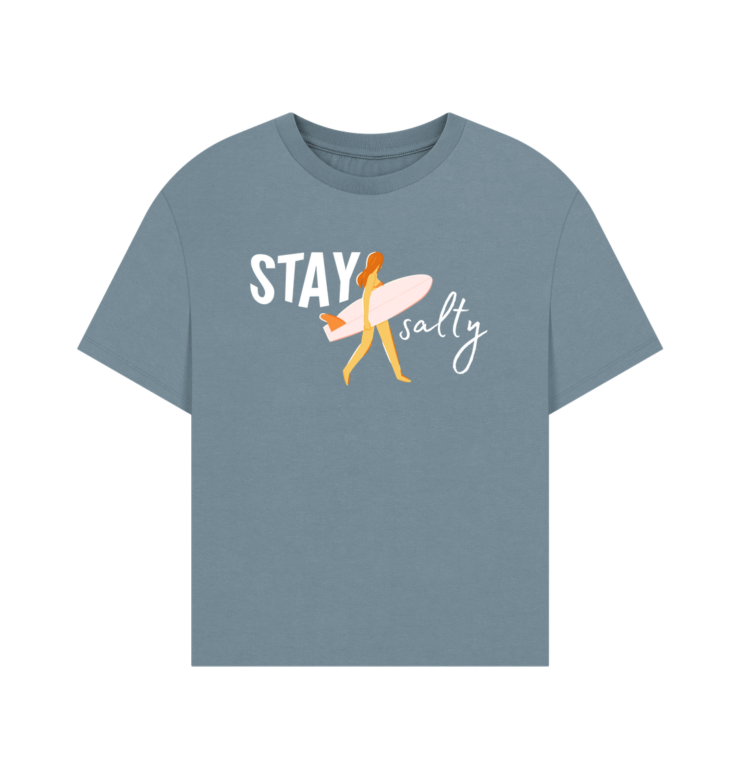 Stone Blue Printed T-shirt