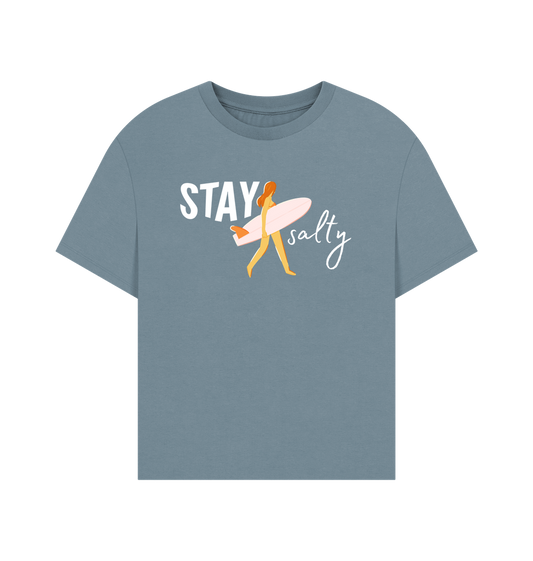 Stone Blue Printed T-shirt