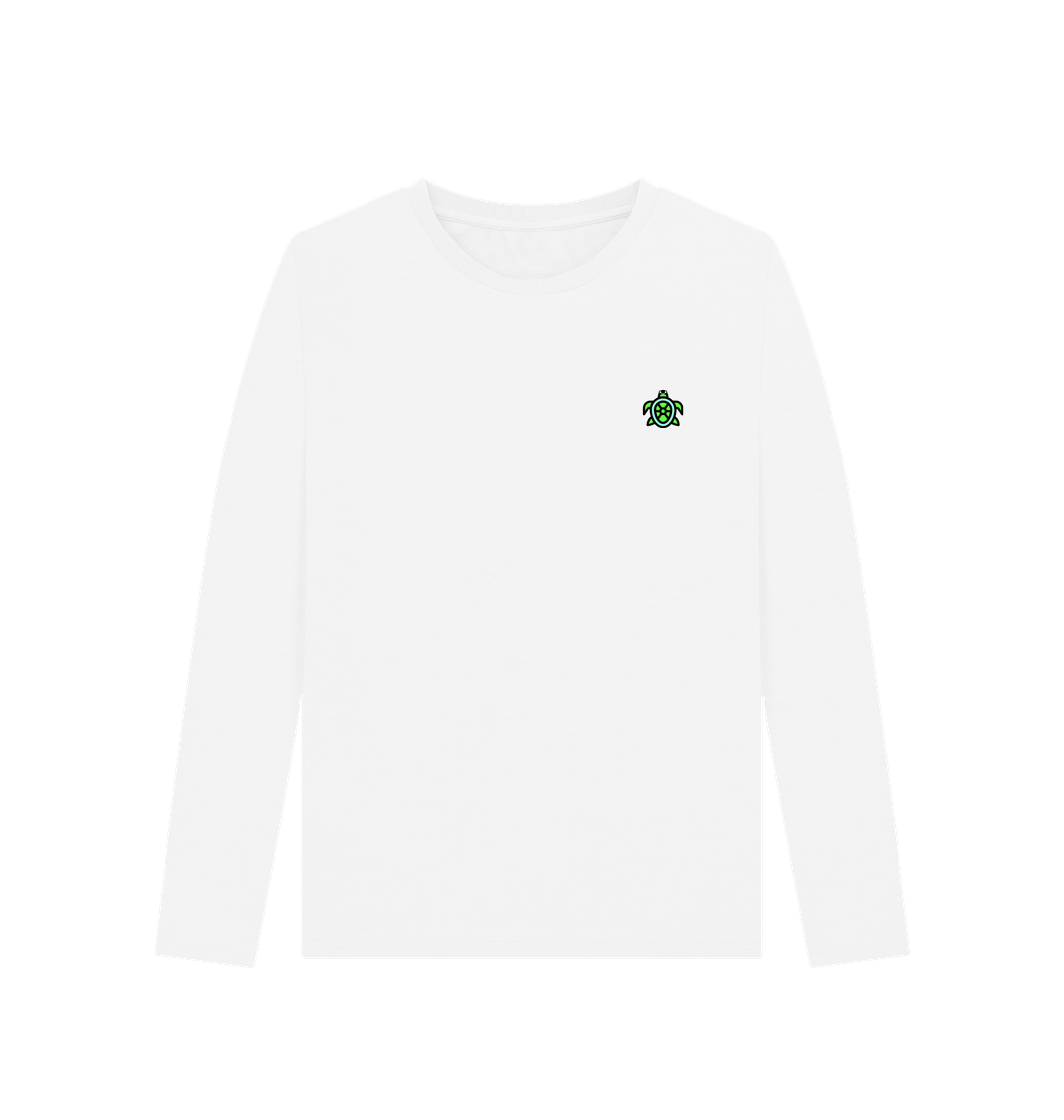 White Printed Long Sleeve T Shirt