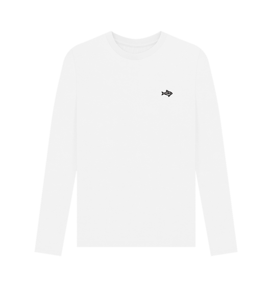 White Printed Long Sleeve T Shirt