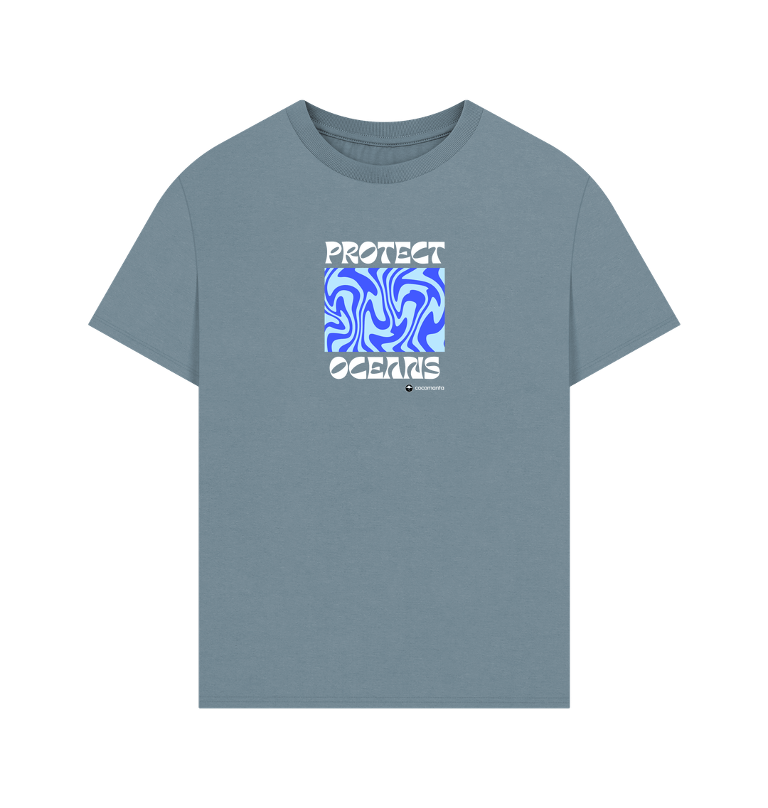 Stone Blue Printed T-shirt