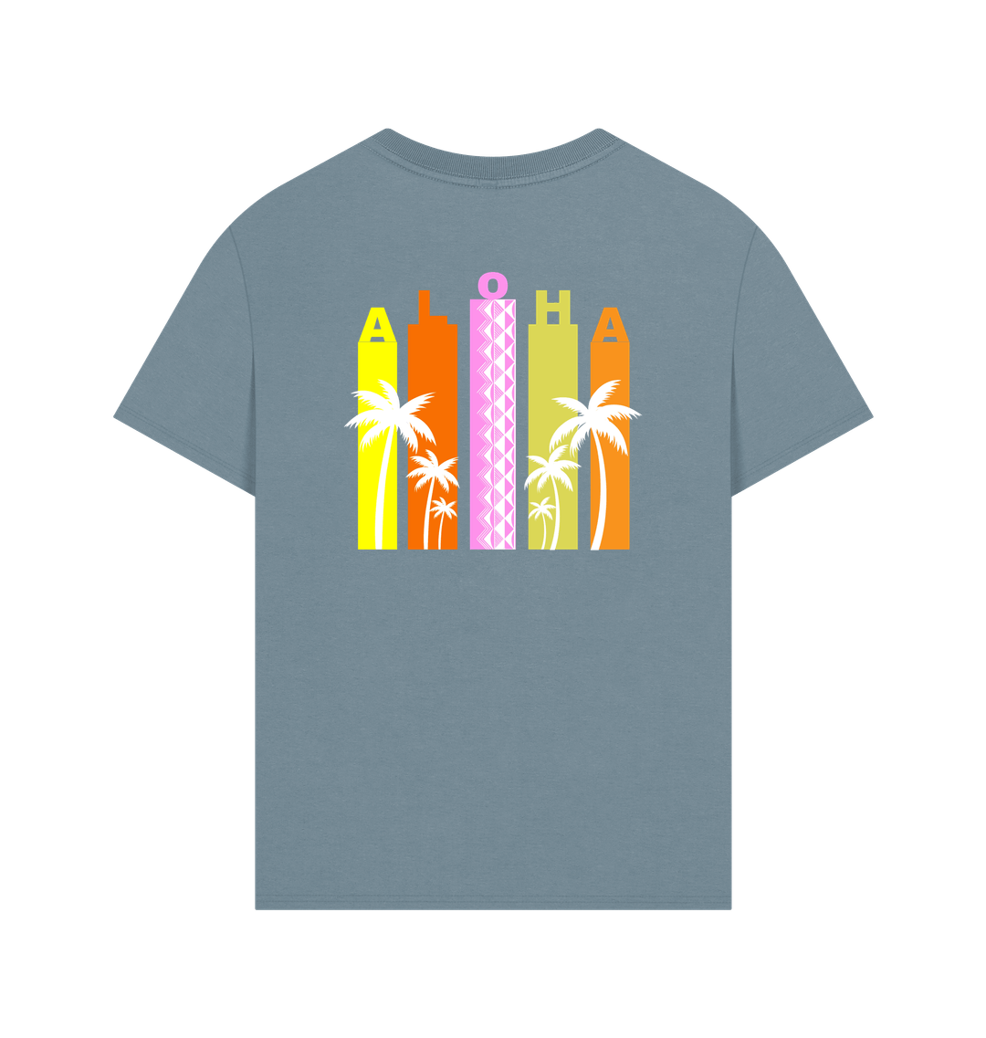 Stone Blue Printed T-shirt