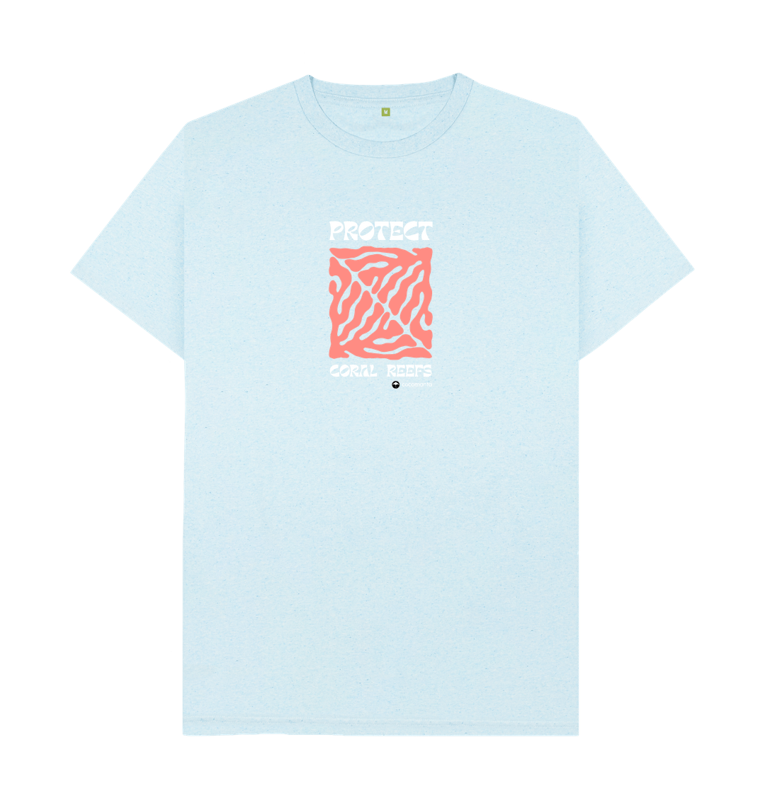 Light Blue Recycled Printed T-Shirt