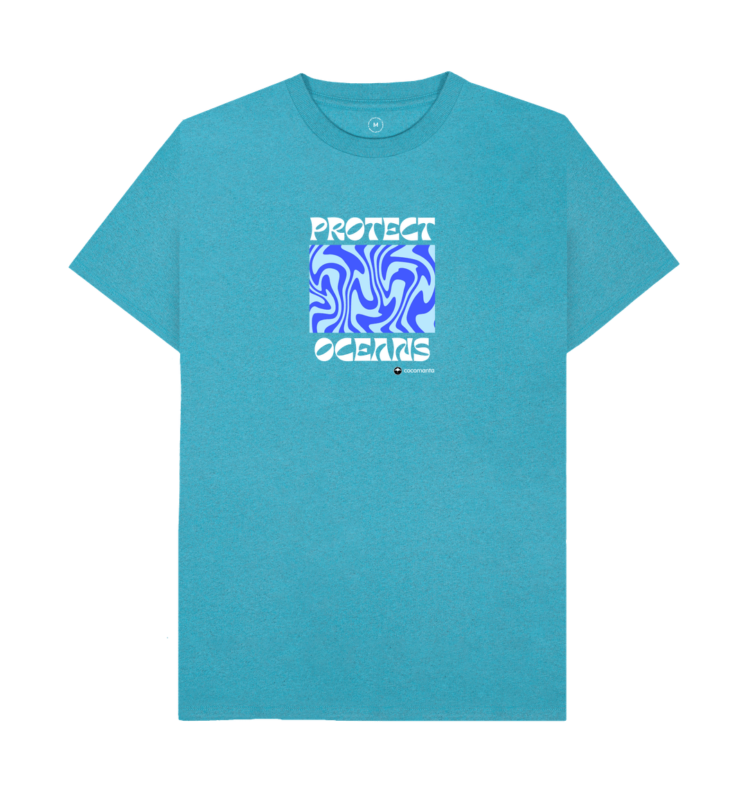 Ocean Blue Recycled Printed T-Shirt