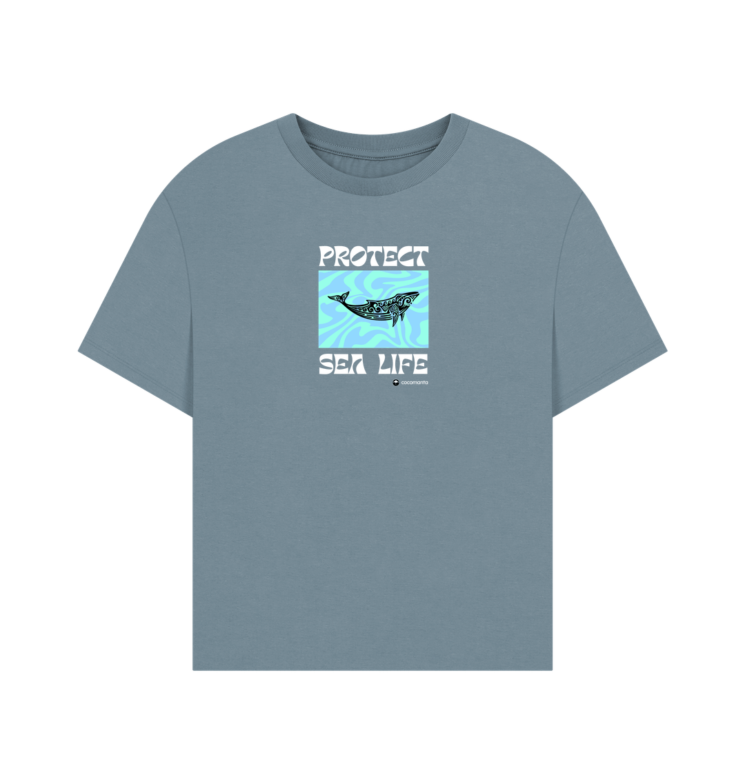 Stone Blue Printed T-shirt