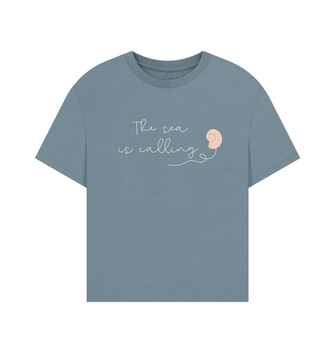 Stone Blue Printed T-shirt