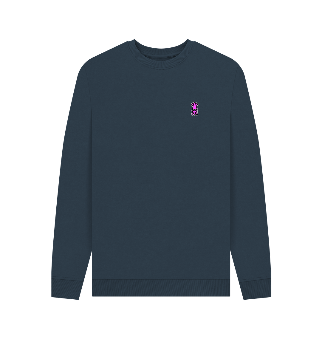 Navy Blue Printed Sweater